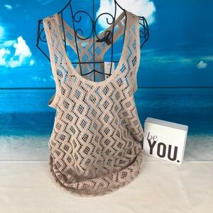 Banana Republic Tan Racer Back Tank Top